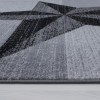 Tapis design star etoile gris noir à courtes mèches Markus