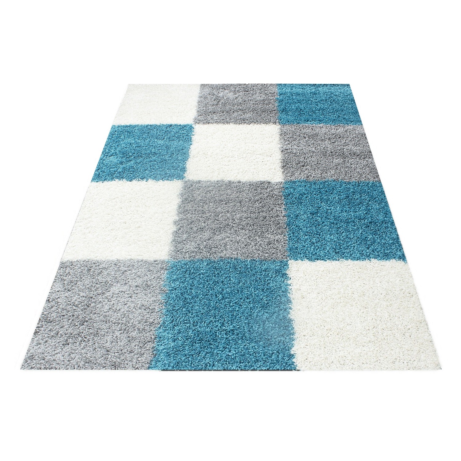 Tapis shaggy taupe moderne tapis design en polypropylène VASCO